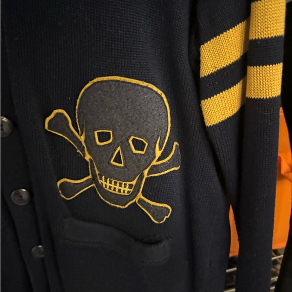 Ralph Lauren Rugby navy skull cardigan - Picture 4 of 8